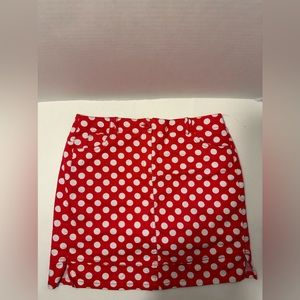 Larry Levine size 8 polka dot mini skort